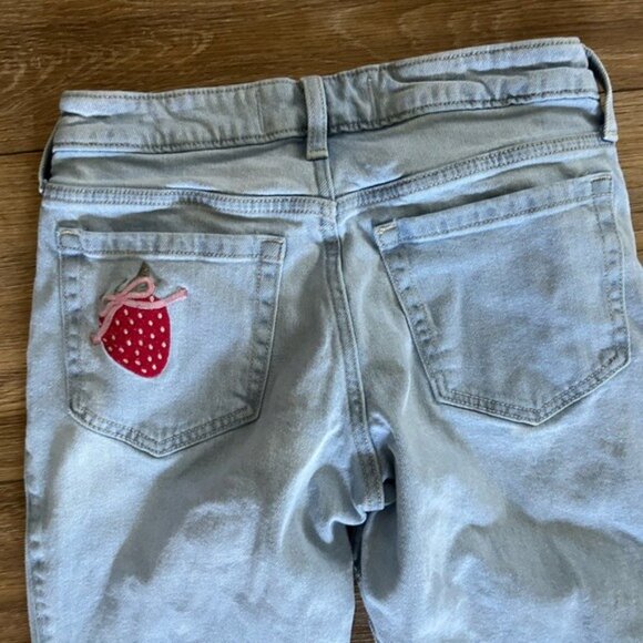 Hollister Sz 2R Strawberry Embroidered Low Rise Relaxed Straight Jeans - Picture 14 of 16